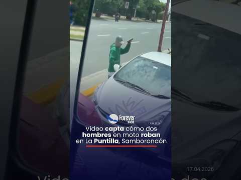 Video capta como dos hombre en moto roban en la puntilla, Samborondón