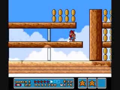 Super Mario Bros. 3 (SNES) 100% runthrough - World 1