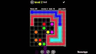 ‪Flow Free 9x9 level 2 (Regular Pack Hard)‬