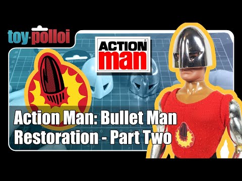 Vintage Action Man Bullet Man restoration - part 2 - Electroplating and Emblem creation - Toy Polloi