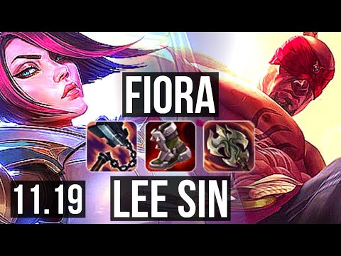 FIORA vs LEE SIN (TOP) | Rank 5 Fiora, 8/1/8, Dominating | TR Grandmaster | v11.19