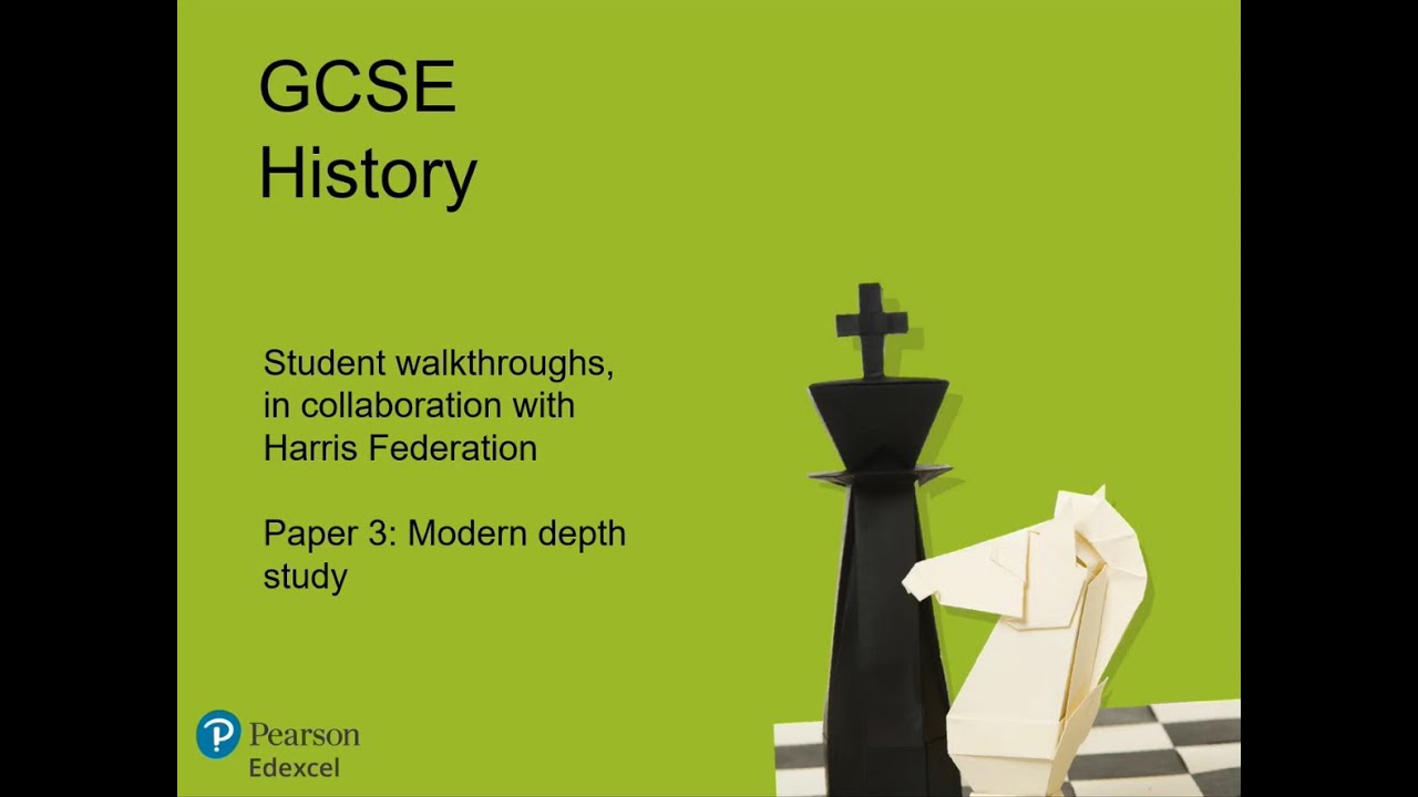 Edexcel GCSE History Summer 2024 Student Walkthrough Part 5: Paper 3 Section A