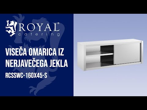 videoposnetek - Viseča omarica iz nerjavečega jekla - 160 x 45 cm