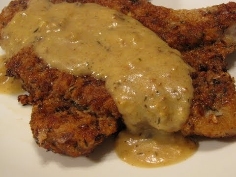 Schnitzel Recipe - Chicken Fried Pork Chops With Mustard Sauce