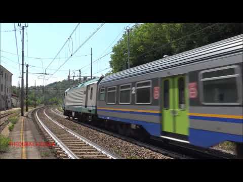 REGIONALE VELOCE IN TRANSITO A MIGNANEGO. (GE) SAB. 12 - 6 - 2021.