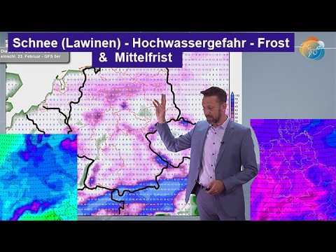 Raue Phase mit viel Alpen-Schnee (Lawinengefahr), viel Regen (Hochwassergefahr), Frost & Mittelfrist