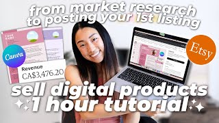 How to Start an Etsy Shop Selling Digital Products in 2024 💻 ULTIMATE BEGINNER