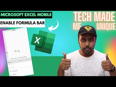 How to unhide formula bar in Microsoft excel mobile | how to enable formula bar in excel mobile