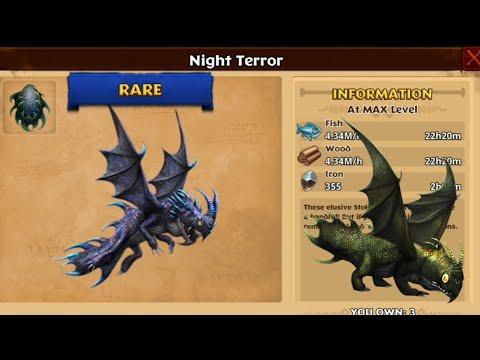 NIGHT TERROR Titan Mode Max Level 150 - Rare Night Terror | Dragons: Rise of Berk