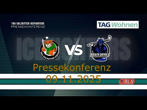 Press conference TAG Salzgitter Icefighters vs. Beach Devils Timmendorf from November 9, 2025