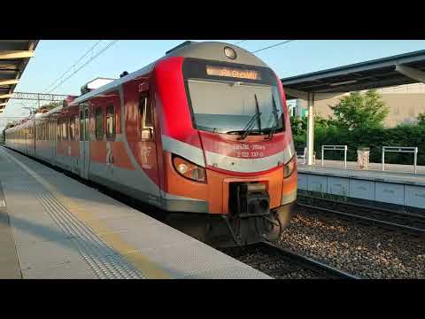 PL Polregio regional train, old trainset rebuilt into new departing Wroclaw Muchobor. June  2023