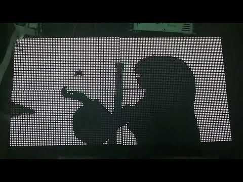 Touhou Bad Apple on 4 LED Matrices