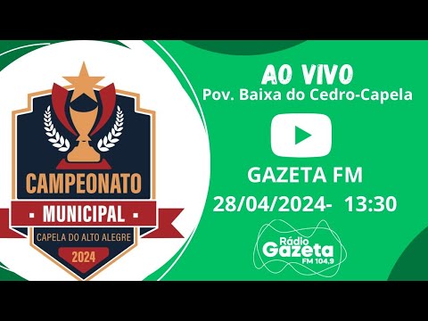 Sporting x Novo Horizonte 13:45 Internacional x Nova Loja 16:00 Campeonato Capela do Alto Alegre2024