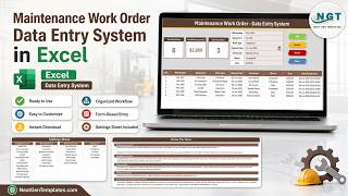Maintenance Work Order Data Entry System in Excel