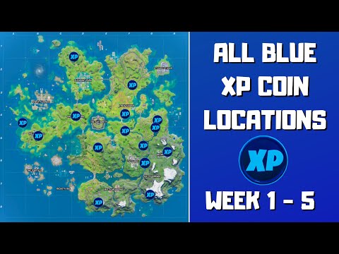 All 15 Blue XP Coins Locations in Fortnite Chapter 2 Season 3 (week 1-5)! - Fortnite Blue XP Coins