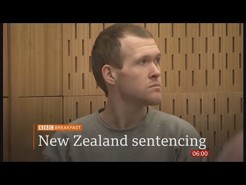 Terrorist gunman given first life without parole sentence (New Zealand) BBC News - 27th August 2020