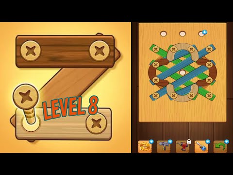 🏅 SCREW PUZZLE: Wood Nut & Bolt 🤪 Level 8 🧩 Gameplay Walkthrough