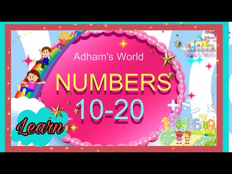 Numbers in English from 10 to 20 by Adham's world