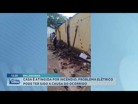 Ladainha: Incêndio atinge casa; falha elétrica é suspeita.