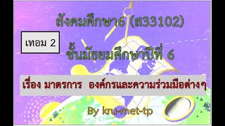 10.ม.6--DLTVสังคม6--มาตรการ องค์กรและความร่วมมือต่าง ๆ การแก้ไขปัญหาด้านทรัพยากรธรรมชาติ..ภูมิศาสตร์