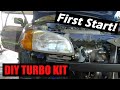 Starlet turbo oil feed and drain fitted + test start | Toyota Starlet 4efe turbo build.