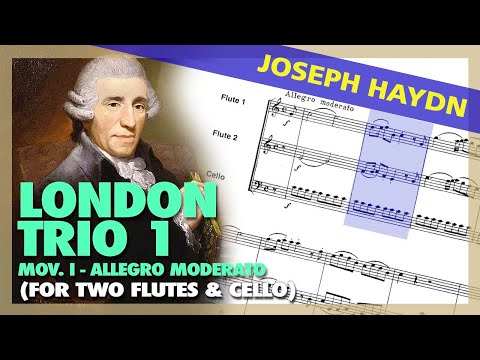 🎼Joseph HAYDN - London Trio 1 [Mov. I - Allegro Moderato] - (Sheet Music Scrolling)