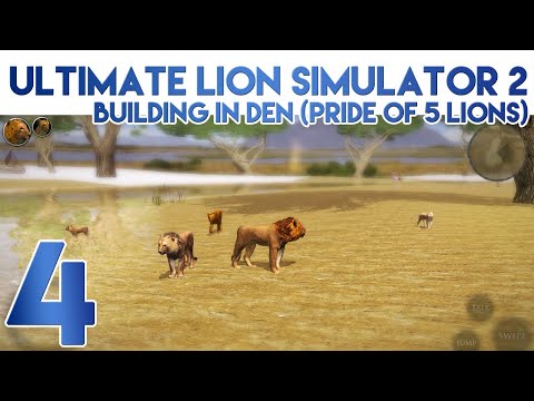 Ultimate Lion Simulator 2 Building Bed Campfire Vine Overhang in Den and Expanding Pride - YouTube
