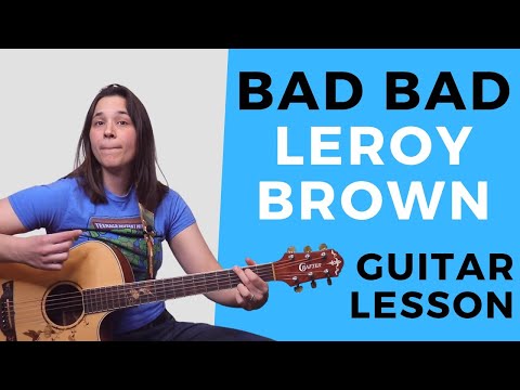 HOW TO PLAY: Bad Bad Leroy Brown Guitar Lesson by JIM CROCE