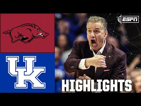 CALIPARI RETURNS 👀 Arkansas Razorbacks vs. Kentucky Wildcats | Full Game Highlights | ESPN CBB