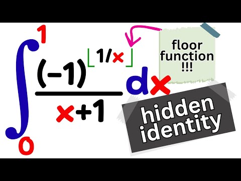 an integral with my favorite function and a nice hidden identity