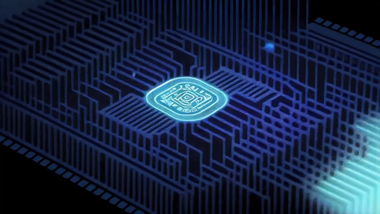 Free Stock Videos - Abstract technology chip processor background circuit board