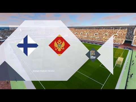 Finland vs Montenegro | Helsinki Olympic Stadium | 2022-23 UEFA Nations League | PES 2021