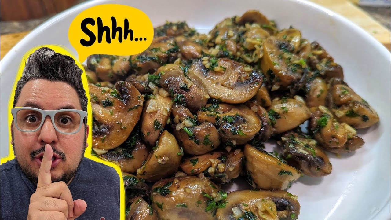 This is my secret sauteed garlic mushroom recipe. It's so addictive!
