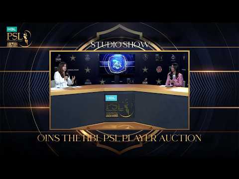 HBL PSL Player Auction 2026 Studio Show during break MX1U