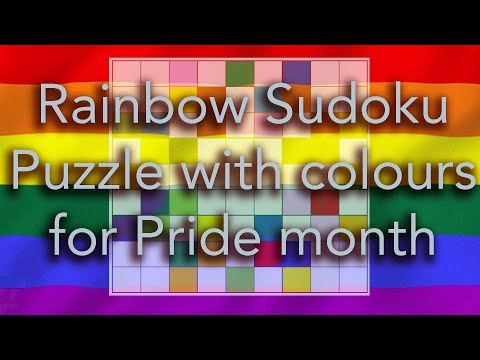 Sudoku fun – Rainbow sudoku for Pride Month June 2021