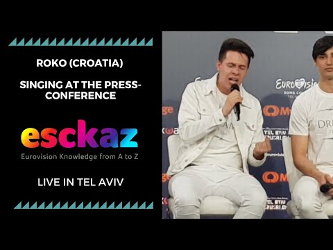 ESCKAZ in Tel Aviv: Roko (Croatia) singing at the press-conference