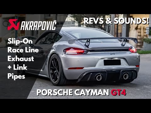 Porsche Cayman GT4 with Akrapovic Slip-On Race Line Exhaust & Link Pipes | REVS & SOUNDS