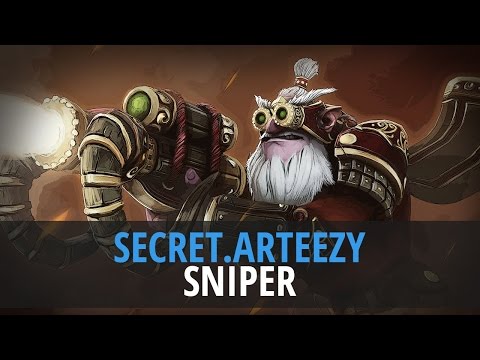 Team Secret  Arteezy Sniper Gameplay - Ranked Match