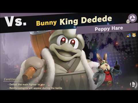 Super Smash Bros Ultimate vs Bunny King Dedede (Unlocks: Peppy Hare) World of Light - Adventure Mode