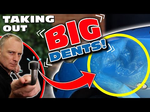 Taking out BIG DENTS with PDR! | No Filler & No Paint