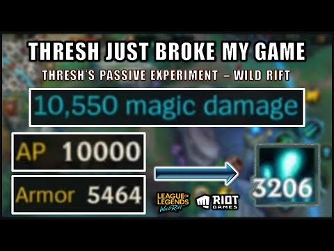 3200 SOULS ON THRESH WITH ICEBORN WILL FREEZE YOUR SCREEN - THRESH MAX SOUL - WILD RIFT EXPERIMENT