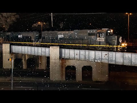 Illinois Central Returns to The Freeport Division: IC SD70’s 1019 and 1032 Lead M338 at Hillside, IL