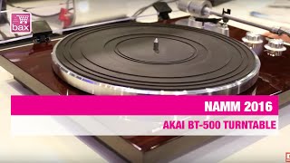 Video thumbnail for Akai BT-500 turntable - NAMM 2016 by Bax-shop | Bax Music Goes