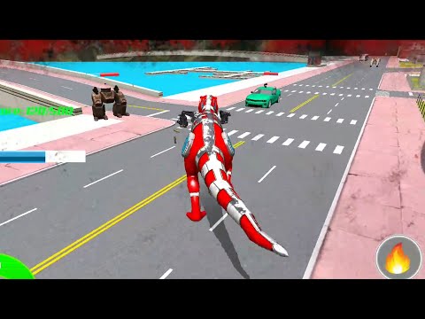Dino Transform Car Robot Shooting Robot Games - Android Robot Gameplay
