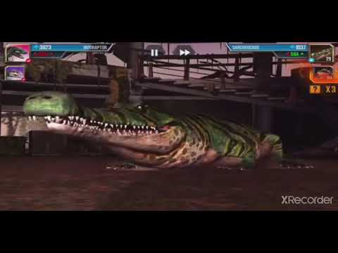 Indoraptor vs 9 opponents in Jurassic world the game