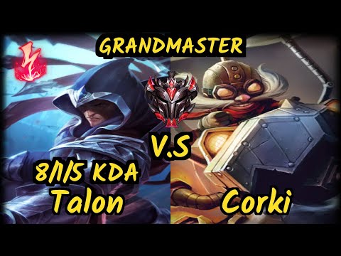 FNC.A MagiFelix (TALON) vs CORKI - 8/1/5 KDA MID GAMEPLAY - EUW Ranked GRANDMASTER