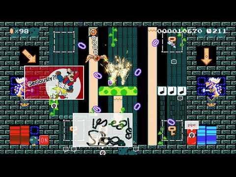 不思議な魔法のカギ/Mysterious magic key by もみじ©/M 🍄 Super Mario Maker 2 ✹Switch✹ #aps