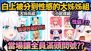 這分組確定沒有自肥?吹雪竟被歸類為「大姊姊組」?讓拉普十分不服ww【白上フブキ/猫又おかゆ/ラプラス・ダークネス/白上吹雪】【hololive中文/翻譯/精華】