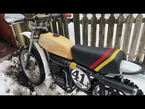 1975 CanAm 175TNT running after re-assembly.