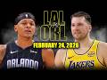 Los Angeles Lakers Vs Orlando Magic Full Game Highlights February 24 2026 NBA Season